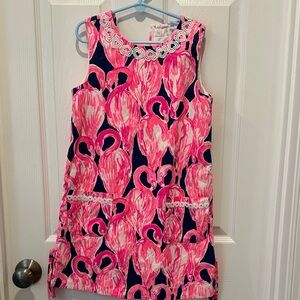 Lilly Pulitzer Vibrant Flamingo Print Kids Dress